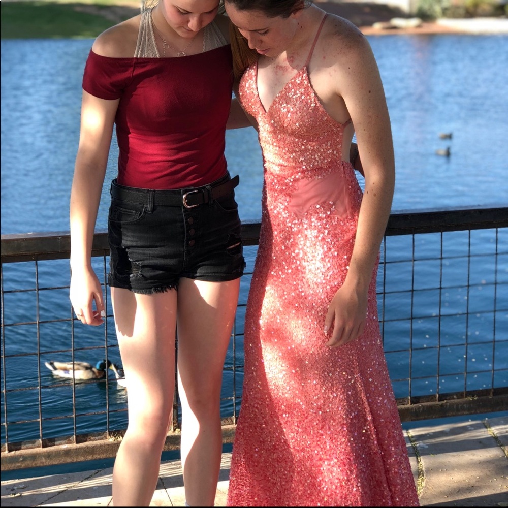 Camille La Vie, pink long, Prom dress